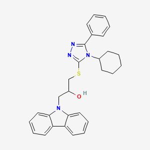 1-(9H-carbazol-9-yl)-3-[(4-cyclohexyl-5-phenyl-4H-1,2,4-triazol-3-yl)sulfanyl]propan-2-ol