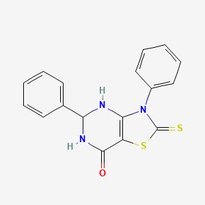 molecular formula C17H13N3OS2 B15030916 3,5-diphenyl-2-thioxo-2,3,5,6-tetrahydro[1,3]thiazolo[4,5-d]pyrimidin-7(4H)-one 