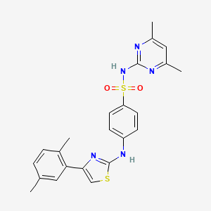 4-{[4-(2,5-dimethylphenyl)-1,3-thiazol-2-yl]amino}-N-(4,6-dimethylpyrimidin-2-yl)benzenesulfonamide