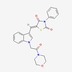 (5Z)-5-({1-[2-(morpholin-4-yl)-2-oxoethyl]-1H-indol-3-yl}methylidene)-3-phenyl-1,3-thiazolidine-2,4-dione