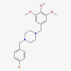 4-({4-[(4-Bromophenyl)methyl]piperazin-1-YL}methyl)-2,6-dimethoxyphenol