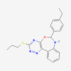 6-(4-Ethylphenyl)-3-(propylsulfanyl)-6,7-dihydro[1,2,4]triazino[5,6-d][3,1]benzoxazepine