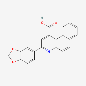 3-(1,3-Benzodioxol-5-yl)benzo[f]quinoline-1-carboxylic acid