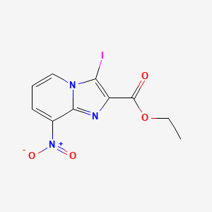 molecular formula C10H8IN3O4 B1503101 Ethyl 3-iodo-8-nitroimidazo[1,2-A]pyridine-2-carboxylate CAS No. 885271-48-7