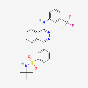 N-tert-butyl-2-methyl-5-(4-{[3-(trifluoromethyl)phenyl]amino}phthalazin-1-yl)benzenesulfonamide