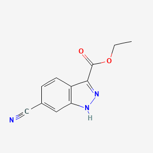 molecular formula C11H9N3O2 B1503104 Ethyl 6-cyano-1H-indazole-3-carboxylate CAS No. 885279-19-6