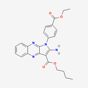 butyl 2-amino-1-[4-(ethoxycarbonyl)phenyl]-1H-pyrrolo[2,3-b]quinoxaline-3-carboxylate