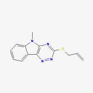 molecular formula C13H12N4S B15031105 5-methyl-3-(prop-2-en-1-ylsulfanyl)-5H-[1,2,4]triazino[5,6-b]indole 