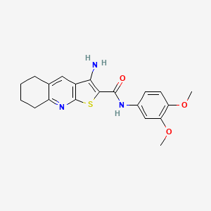 molecular formula C20H21N3O3S B15031127 3-Amino-N-(3,4-dimethoxyphenyl)-5H,6H,7H,8H-thieno[2,3-B]quinoline-2-carboxamide 