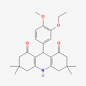 9-(3-ethoxy-4-methoxyphenyl)-3,3,6,6-tetramethyl-3,4,6,7,9,10-hexahydroacridine-1,8(2H,5H)-dione