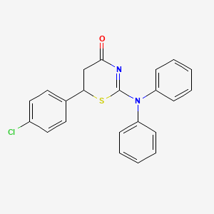 6-(4-chlorophenyl)-2-(N-phenylanilino)-5,6-dihydro-1,3-thiazin-4-one