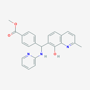 Methyl 4-[(8-hydroxy-2-methylquinolin-7-yl)(pyridin-2-ylamino)methyl]benzoate