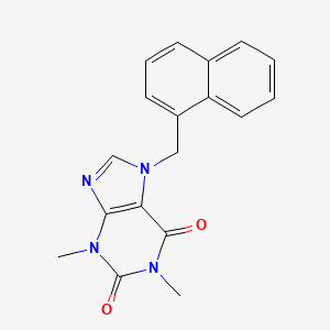 molecular formula C18H16N4O2 B15031183 1,3-dimethyl-7-(naphthalen-1-ylmethyl)-3,7-dihydro-1H-purine-2,6-dione 