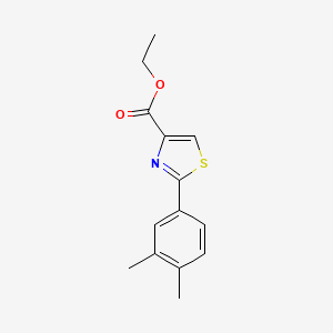 molecular formula C14H15NO2S B1503119 2-(3,4-Dimethyl-phenyl)-thiazole-4-carboxylic acid ethyl ester CAS No. 885279-24-3
