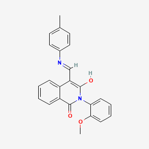 (4Z)-2-(2-methoxyphenyl)-4-{[(4-methylphenyl)amino]methylidene}isoquinoline-1,3(2H,4H)-dione