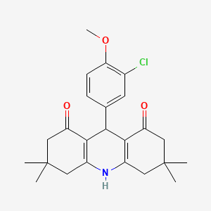 9-(3-Chloro-4-methoxyphenyl)-3,3,6,6-tetramethyl-3,4,6,7,9,10-hexahydro-1,8(2H,5H)-acridinedione