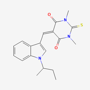 5-{[1-(butan-2-yl)-1H-indol-3-yl]methylidene}-1,3-dimethyl-2-thioxodihydropyrimidine-4,6(1H,5H)-dione