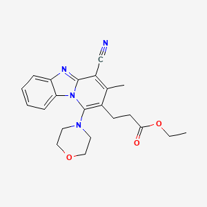 ethyl 3-(4-cyano-3-methyl-1-morpholin-4-ylpyrido[1,2-a]benzimidazol-2-yl)propanoate