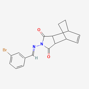 2-{[(E)-(3-bromophenyl)methylidene]amino}-3a,4,7,7a-tetrahydro-1H-4,7-ethanoisoindole-1,3(2H)-dione