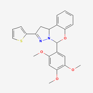 2-(Thiophen-2-yl)-5-(2,4,5-trimethoxyphenyl)-1,10b-dihydropyrazolo[1,5-c][1,3]benzoxazine