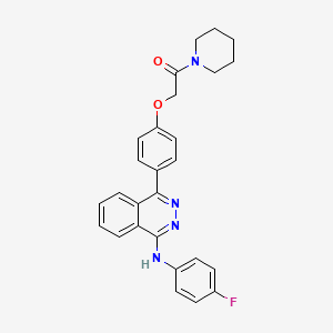 2-(4-{4-[(4-Fluorophenyl)amino]phthalazin-1-yl}phenoxy)-1-(piperidin-1-yl)ethanone