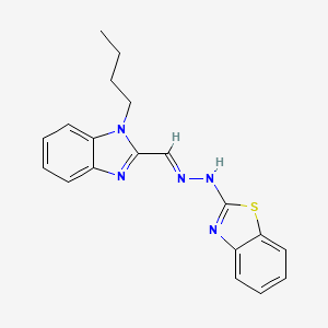 molecular formula C19H19N5S B15031318 2-{(2E)-2-[(1-butyl-1H-benzimidazol-2-yl)methylidene]hydrazinyl}-1,3-benzothiazole 