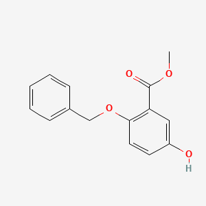 molecular formula C15H14O4 B1503135 2-Benzyloxy-5-hydroxy-benzoic acid methyl ester CAS No. 91738-30-6