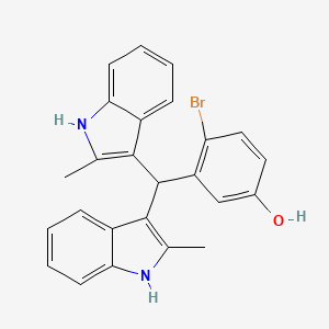 3-[bis(2-methyl-1H-indol-3-yl)methyl]-4-bromophenol