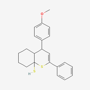 4a,5,6,7,8,8a-Hexahydro-4-(4-methoxyphenyl)-2-phenyl-4H-thiochromene-8a-thiol