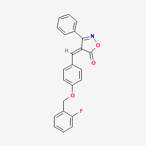 (4Z)-4-{4-[(2-fluorobenzyl)oxy]benzylidene}-3-phenyl-1,2-oxazol-5(4H)-one