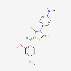 (5Z)-5-(2,4-dimethoxybenzylidene)-3-[4-(dimethylamino)phenyl]-2-thioxo-1,3-thiazolidin-4-one