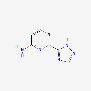 B1503141 2-(1H-1,2,4-triazol-5-yl)pyrimidin-4-amine CAS No. 1250626-84-6