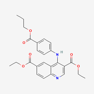 Diethyl 4-{[4-(propoxycarbonyl)phenyl]amino}quinoline-3,6-dicarboxylate