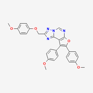 2-[(4-Methoxyphenoxy)methyl]-8,9-bis(4-methoxyphenyl)furo[3,2-e][1,2,4]triazolo[1,5-c]pyrimidine