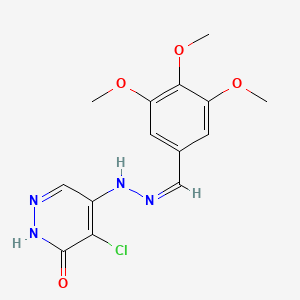 4-chloro-5-[(2Z)-2-(3,4,5-trimethoxybenzylidene)hydrazinyl]pyridazin-3(2H)-one