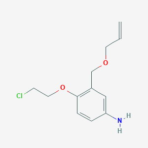 molecular formula C12H16ClNO2 B1503149 3-[(Allyloxy)methyl]-4-(2-chloroethoxy)aniline 
