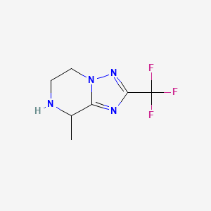 molecular formula C7H9F3N4 B1503153 8-Methyl-2-(trifluoromethyl)-5,6,7,8-tetrahydro-[1,2,4]triazolo[1,5-a]pyrazine CAS No. 781614-02-6