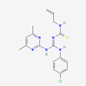 1-{(E)-[(4-chlorophenyl)amino][(4,6-dimethylpyrimidin-2-yl)amino]methylidene}-3-prop-2-en-1-ylthiourea