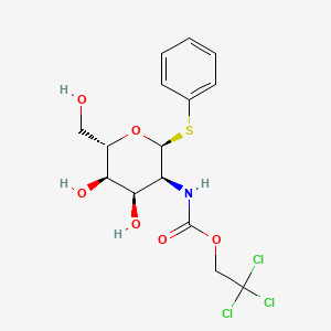 molecular formula C15H18Cl3NO6S B1503156 Phenyl 2-Deoxy-1-thio-2-(2,2,2-trichloroethoxyformamido)-beta-D-galactopyranoside CAS No. 868230-98-2