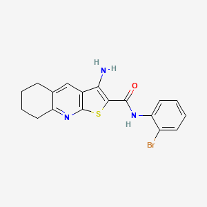 3-Amino-N-(2-bromophenyl)-5H,6H,7H,8H-thieno[2,3-B]quinoline-2-carboxamide