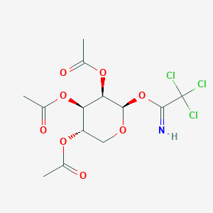 molecular formula C13H16Cl3NO8 B1503158 2,3,4-三-O-乙酰基-1-O-(2,2,2-三氯乙酰亚胺基)-β-L-李可糖吡喃糖 CAS No. 869848-87-3