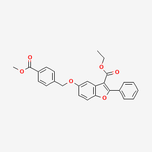 Ethyl 5-{[4-(methoxycarbonyl)benzyl]oxy}-2-phenyl-1-benzofuran-3-carboxylate