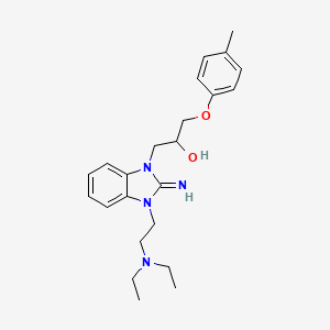 1-{3-[2-(diethylamino)ethyl]-2-imino-2,3-dihydro-1H-benzimidazol-1-yl}-3-(4-methylphenoxy)propan-2-ol