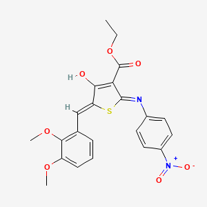 ethyl (5Z)-5-(2,3-dimethoxybenzylidene)-2-[(4-nitrophenyl)amino]-4-oxo-4,5-dihydrothiophene-3-carboxylate