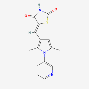 (5Z)-5-{[2,5-dimethyl-1-(pyridin-3-yl)-1H-pyrrol-3-yl]methylidene}-1,3-thiazolidine-2,4-dione