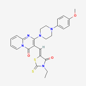 3-[(Z)-(3-ethyl-4-oxo-2-thioxo-1,3-thiazolidin-5-ylidene)methyl]-2-[4-(4-methoxyphenyl)piperazin-1-yl]-4H-pyrido[1,2-a]pyrimidin-4-one