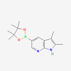 molecular formula C15H21BN2O2 B1503169 2,3-二甲基-5-(4,4,5,5-四甲基-1,3,2-二恶杂硼烷-2-基)-1H-吡咯并[2,3-b]吡啶 CAS No. 1111637-99-0