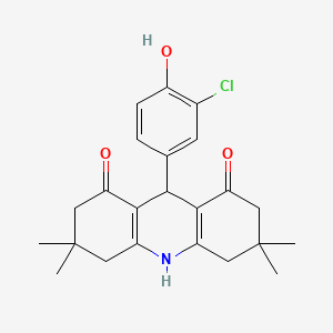 9-(3-chloro-4-hydroxyphenyl)-3,3,6,6-tetramethyl-3,4,6,7,9,10-hexahydroacridine-1,8(2H,5H)-dione