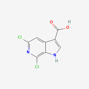 molecular formula C8H4Cl2N2O2 B1503173 5,7-dichloro-1H-pyrrolo[2,3-c]pyridine-3-carboxylic acid 