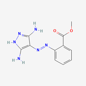 molecular formula C11H12N6O2 B15031732 2-(3,5-Diamino-1H-pyrazol-4-ylazo)-benzoic acid methyl ester 